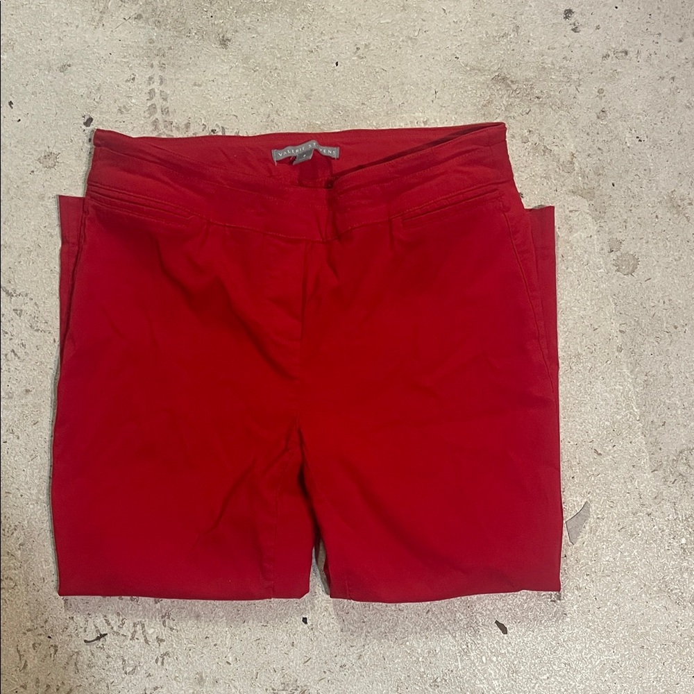 Valerie Stevens Red Stretch Capris